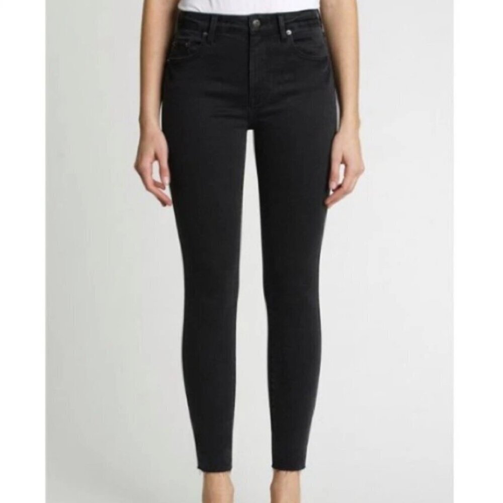 Pistola High Rise Onyx Black Stretch Leg Lengthening Skinny Jeans Size 28